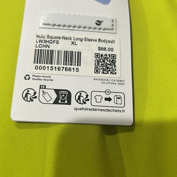 LULULEMON NULU SQUARE NECK LONG SLEEVE BODYSUIT NWT - Picture 6 of 10